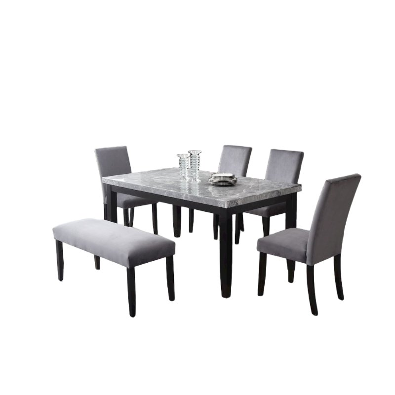 Start2Finish Napoli 6-piece furniture set with modern design, including chairs, table, and storage units arranged in a stylish living space.