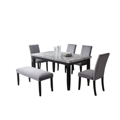 Start2Finish Napoli 6-piece furniture set with modern design, including chairs, table, and storage units arranged in a stylish living space.