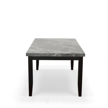 Start2Finish Napoli 64-inch gray marble dining table with sleek design and sturdy base, perfect for modern dining rooms.