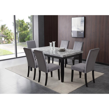 Start2Finish Napoli gray velvet bench with cushioned seat and wooden legs, ideal for entryways or living rooms.
