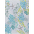 Start2Finish Surfside ASR31 Aqua 9x12 indoor/outdoor washable rug with a blue and aqua pattern on a tiled floor.