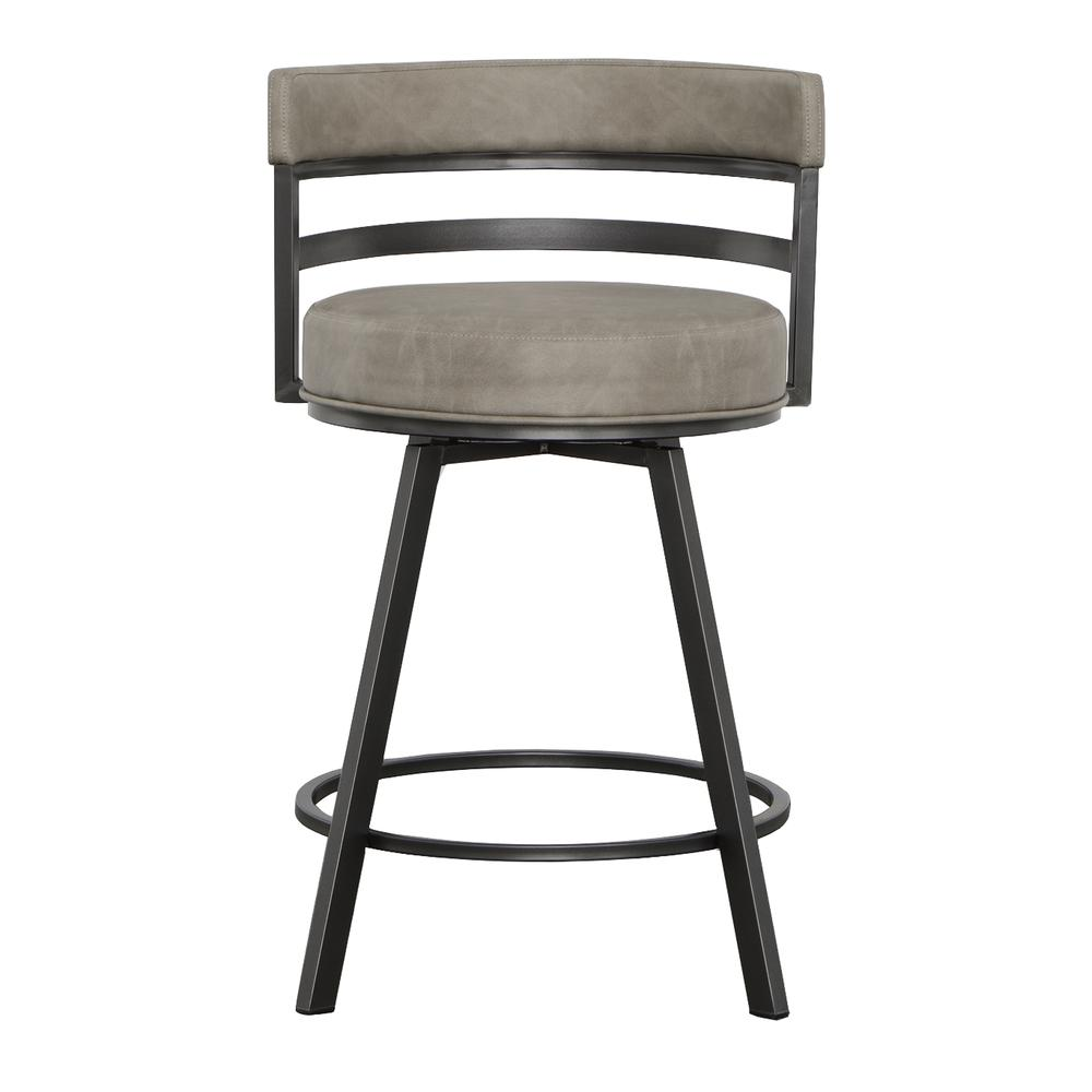 Gene Swivel 24-inch counter stool by Start2Finish featuring a padded seat, metal base, and swivel function for kitchen or bar areas.