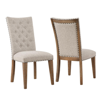 Start2Finish Riverdale upholstered side chair with cushioned seat and backrest, featuring a modern wooden frame and fabric upholstery.