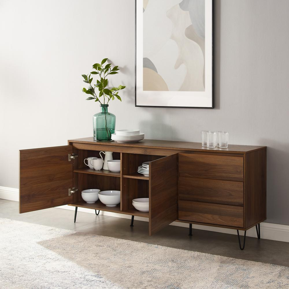 Teagan Record Storage Sideboard by Start2Finish, featuring a modern wooden design with multiple storage compartments.