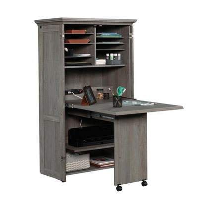 Start2Finish Mystic Oak craft and hobby storage organizer with multiple compartments for art supplies and craft tools.