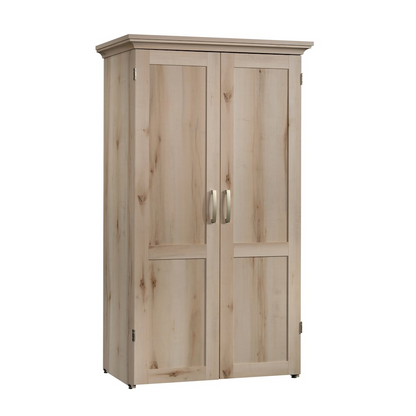 Start2Finish craft and hobby storage unit in Pacific Maple finish with multiple compartments for organizing supplies.