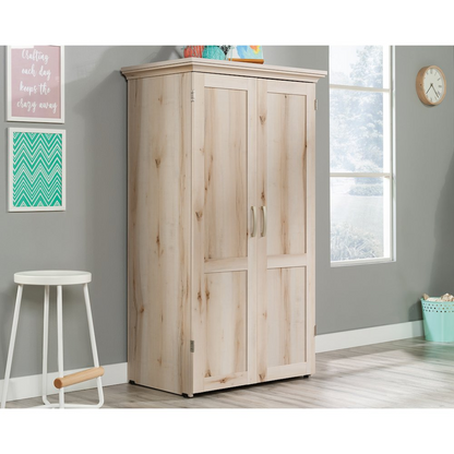 Start2Finish craft and hobby storage unit in Pacific Maple finish with multiple compartments for organization.
