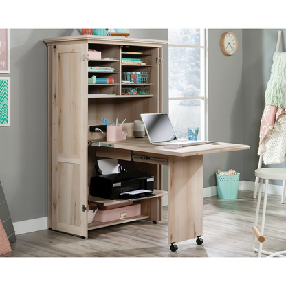Start2Finish craft and hobby storage organizer in Pacific Maple finish with multiple compartments for versatile organization.