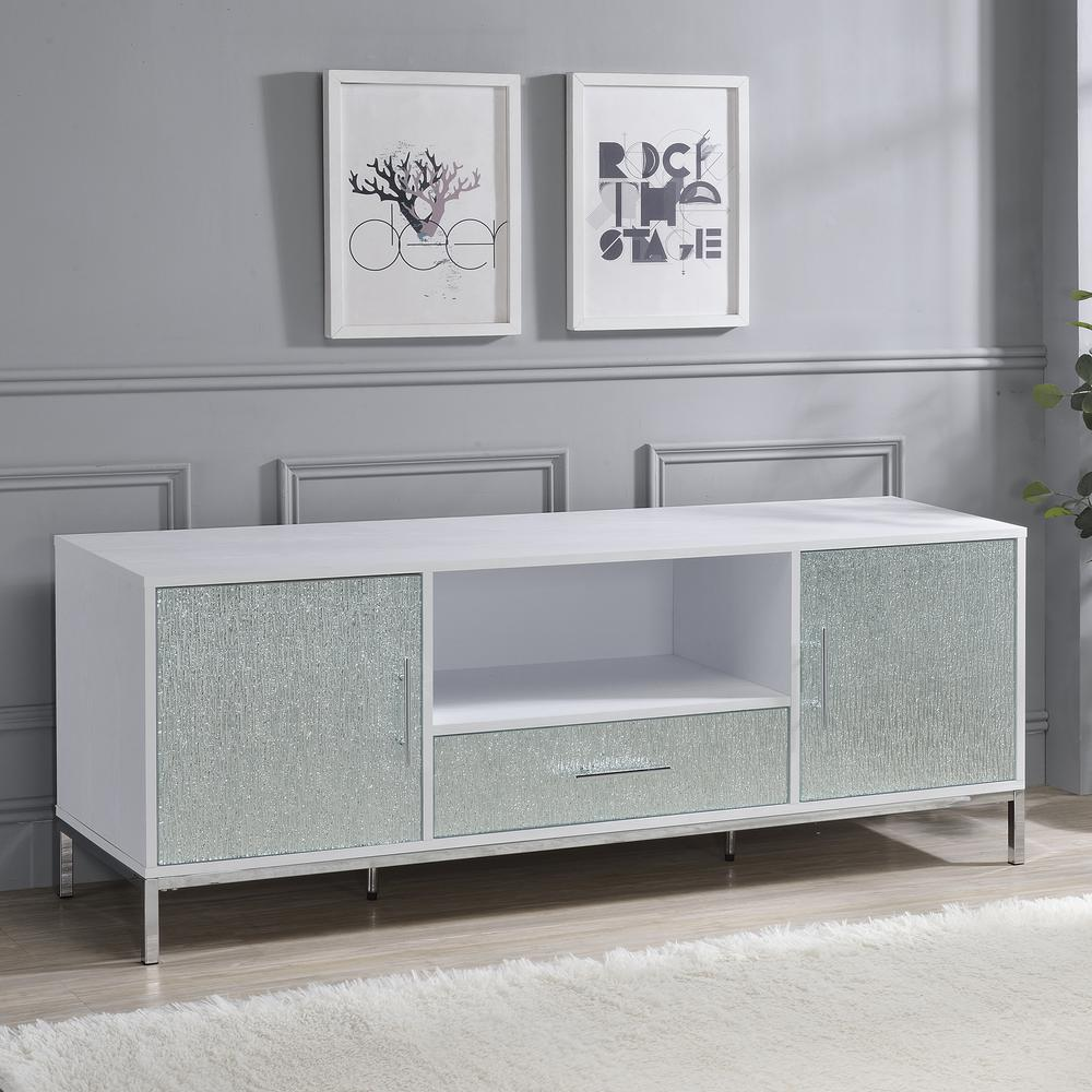 Start2Finish Mirage TV Cabinet in modern furniture style with open shelving and sleek finish, perfect for living room entertainment setup.