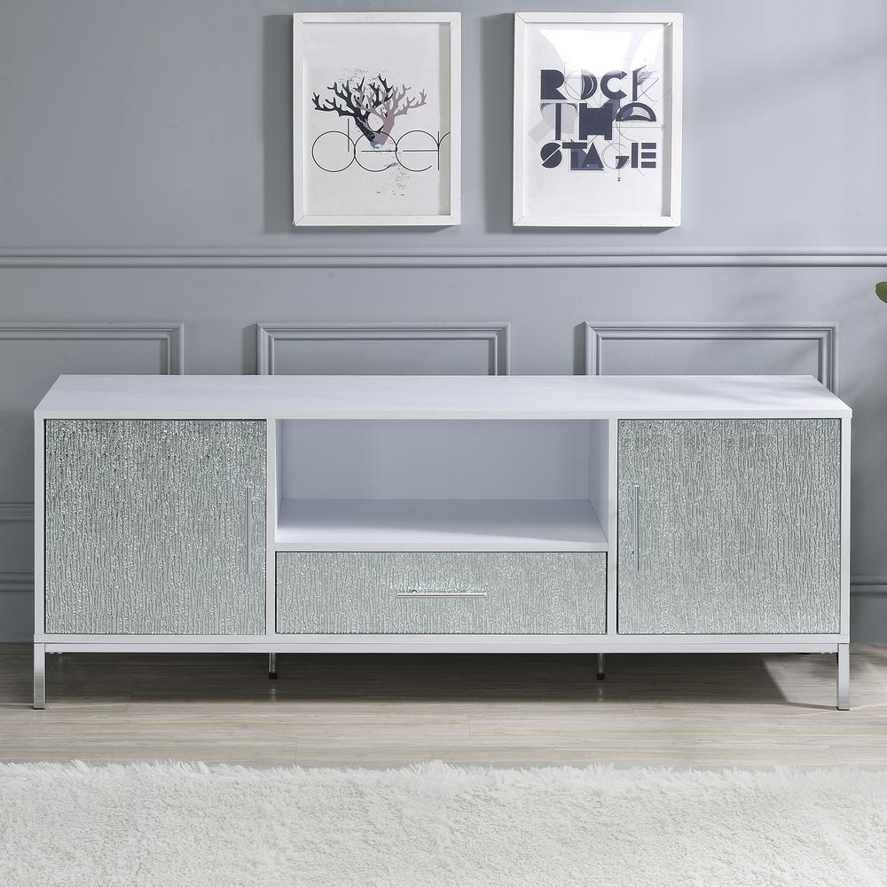 Start2Finish Mirage TV cabinet, modern furniture piece with sleek wood finish and open shelving for media storage.