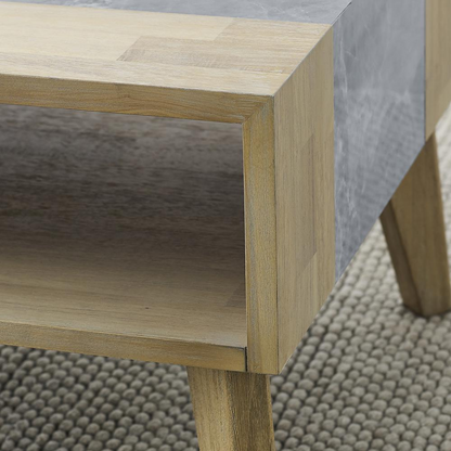 Calgary Sintered Stone Coffee Table by Start2Finish, modern design with a sleek, durable surface, shown in a contemporary living room setting.