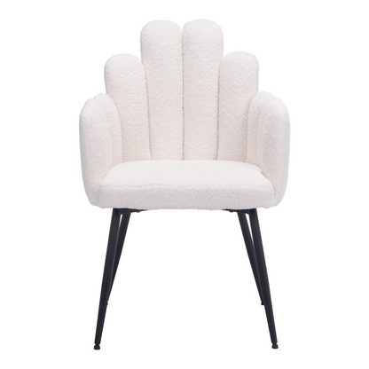 Set of two Ivory Noosa Dining Chairs by Start2Finish with cushioned seats and wooden legs, modern and comfortable for dining rooms.