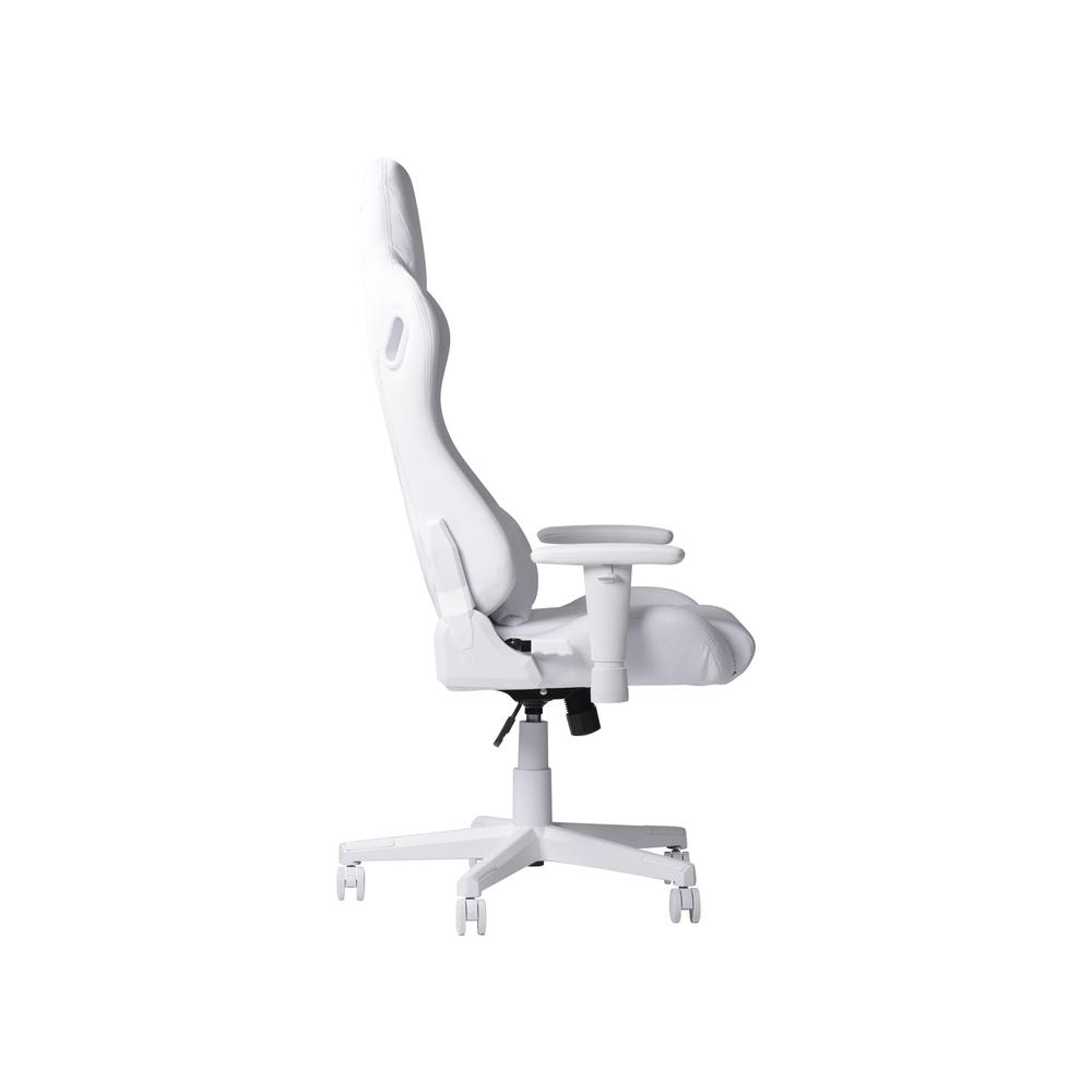 White velvet gaming chair by Start2Finish with plush cushioning and ergonomic design, suitable for comfortable gaming sessions.