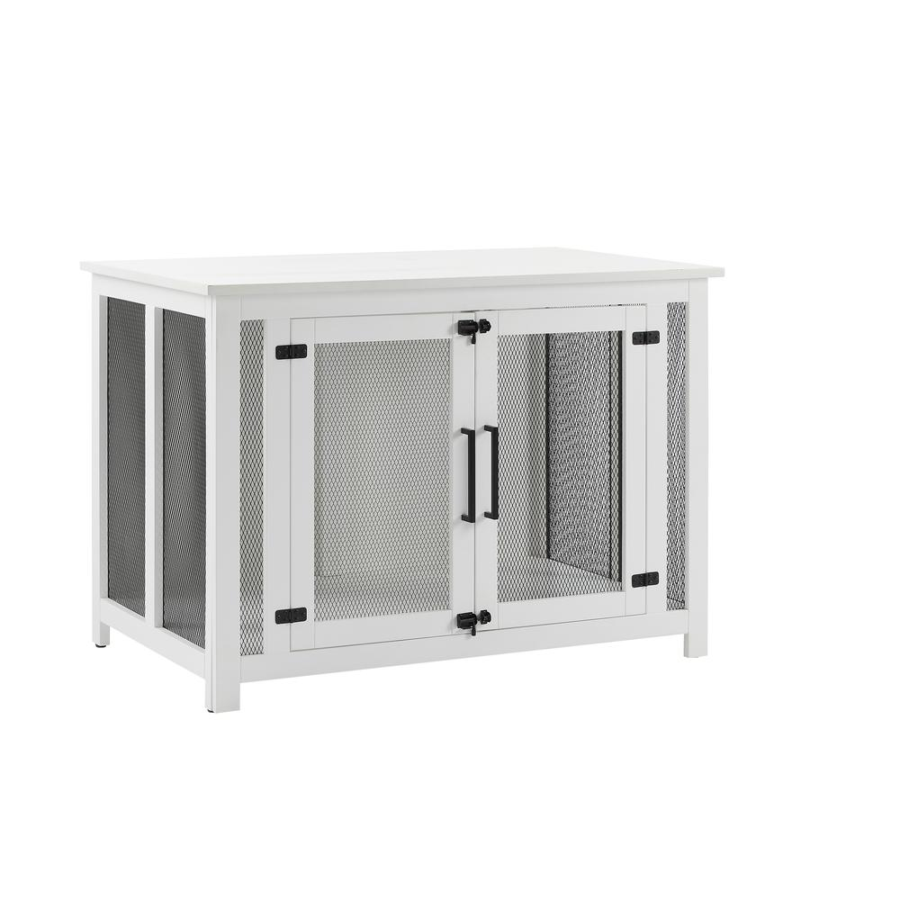 Start2Finish Dane Credenza Dog Crate with wooden finish, featuring a spacious interior and stylish design for pet comfort and home decor.