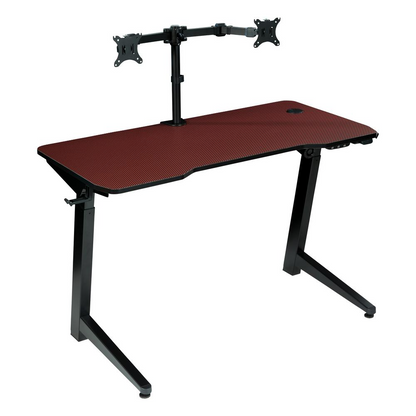 Start2Finish Arena 1337 Battlestation gaming desk with sturdy wood surface and ergonomic design for gamers.