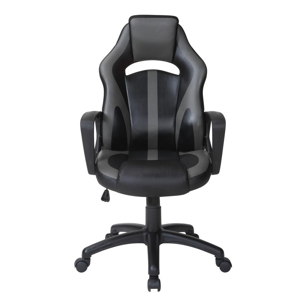 Start2Finish Influx gaming chair with ergonomic design, black and red upholstery, and adjustable features for comfortable gaming setup.