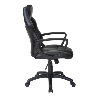 Start2Finish Influx Gaming Chair with black and red ergonomic design, adjustable armrests, and high back for gaming comfort.