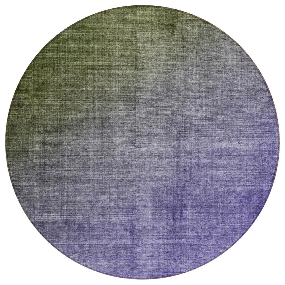 Start2Finish Chantille ACN569 green 8x8 rug with intricate pattern, soft texture, and vibrant color displayed on a neutral floor.