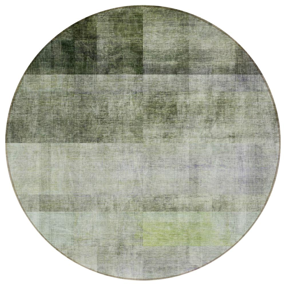 Start2Finish Chantille ACN568 green 8x8 rug with intricate pattern, perfect for adding style and comfort to living spaces.