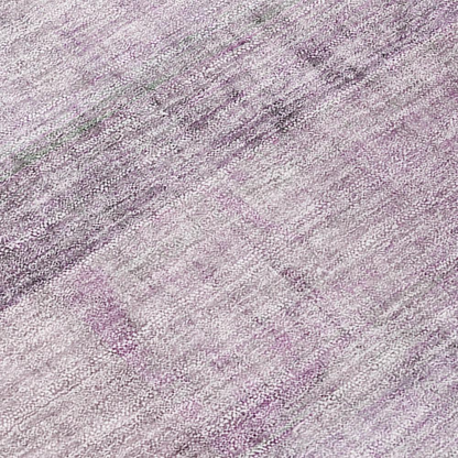 Start2Finish Chantille ACN568 purple 8x10 rug with intricate pattern, showcasing soft fabric and vibrant color on a neutral background.