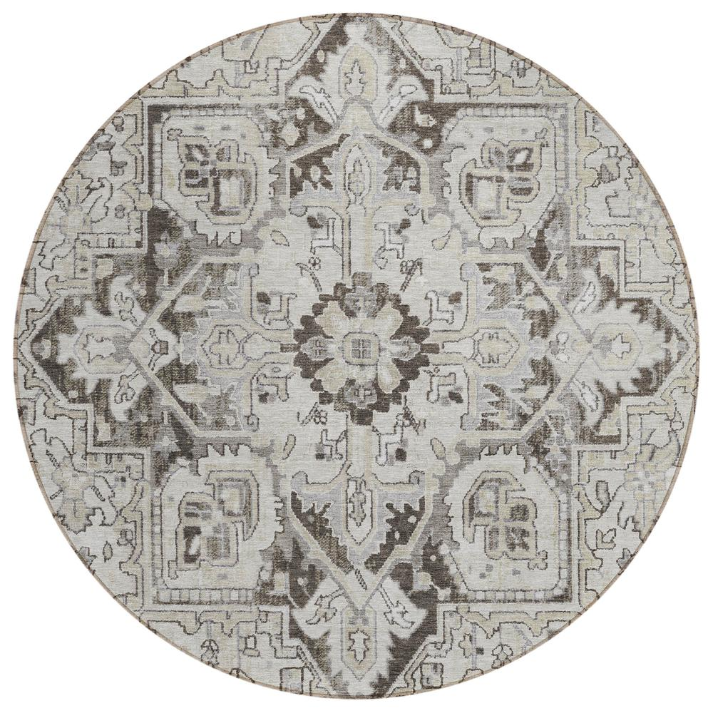 Start2Finish Chantille ACN570 ivory 8x8 rug with soft, patterned design suitable for living rooms or bedrooms.