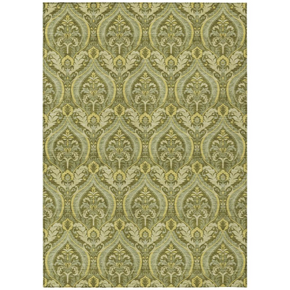 Start2Finish Chantille ACN572 green 9x12 rug with intricate pattern, plush texture, and vibrant color for living room decor.