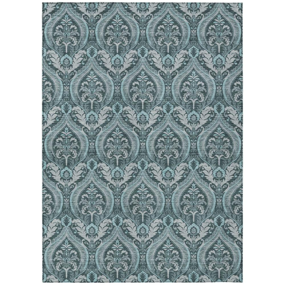 Start2Finish Chantille ACN572 teal 9x12 rug with intricate pattern, soft texture, and vibrant color for elegant home decor.