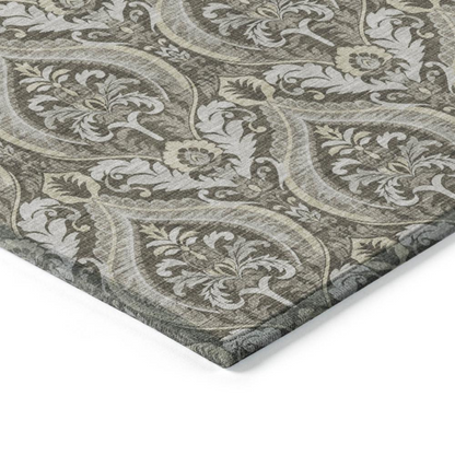 Start2Finish Chantille ACN572 brown 10x14 rug with intricate pattern, soft texture, and plush surface for cozy home decor.