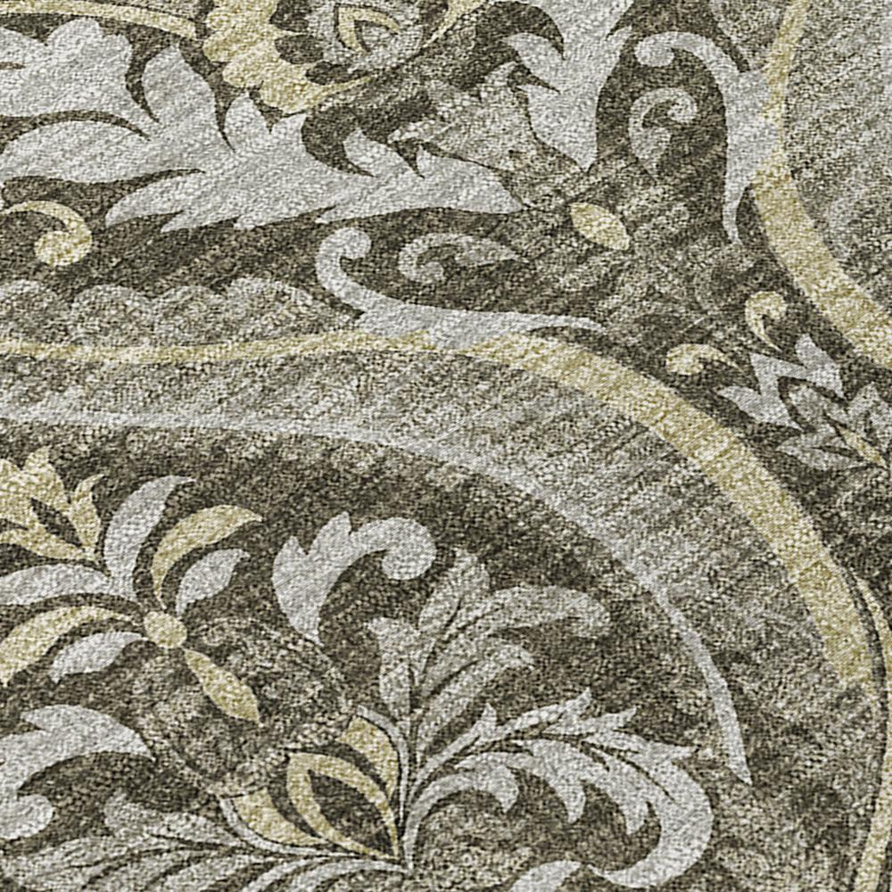 Start2Finish Chantille ACN572 brown 10x14 rug with intricate pattern, soft texture, and decorative edge design for living room or bedroom.