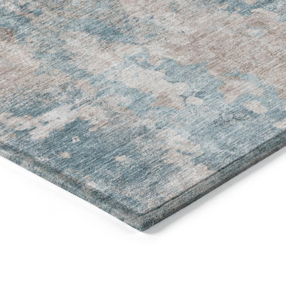 Start2Finish Chantille ACN573 teal 10x14 rug with intricate pattern, soft texture, and decorative design for living room or bedroom.
