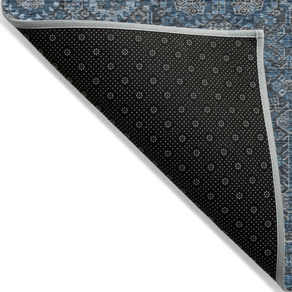 Start2Finish Chantille ACN574 blue 10x14 rug with intricate pattern, soft texture, and vibrant color for stylish room decor.