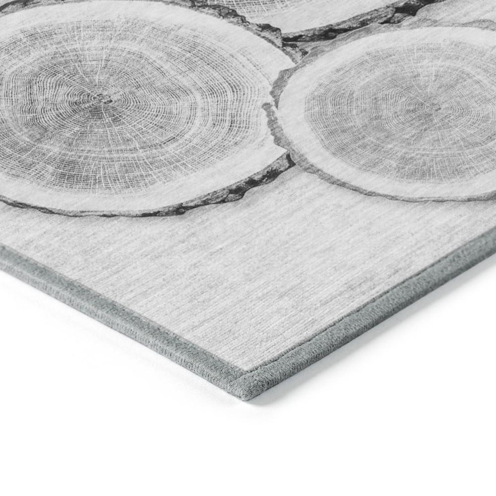 Gray Chantille ACN575 8x10 rug by Start2Finish, showing soft textured fabric with intricate pattern and plush surface.