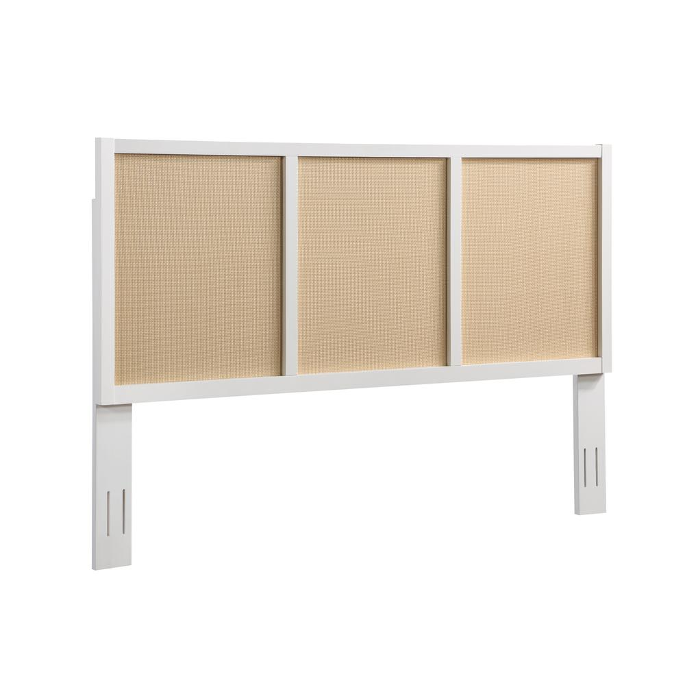 Start2Finish Bayport Cane and Solid Wood King Headboard with intricate cane design and sturdy wooden frame.