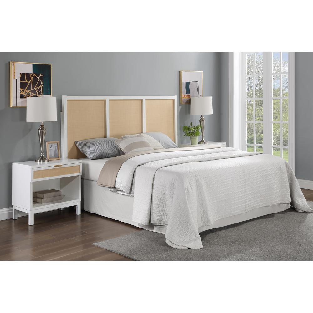 Bayport Cane and Solid Wood King Headboard by Start2Finish, featuring a classic design with cane accents and sturdy wood construction.