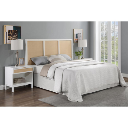 Bayport Cane and Solid Wood King Headboard by Start2Finish, featuring a classic design with cane accents and sturdy wood construction.