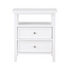 Walker White 2 Drawer Nightstand by Start2Finish, showcasing a modern furniture piece with two spacious drawers and sleek design.