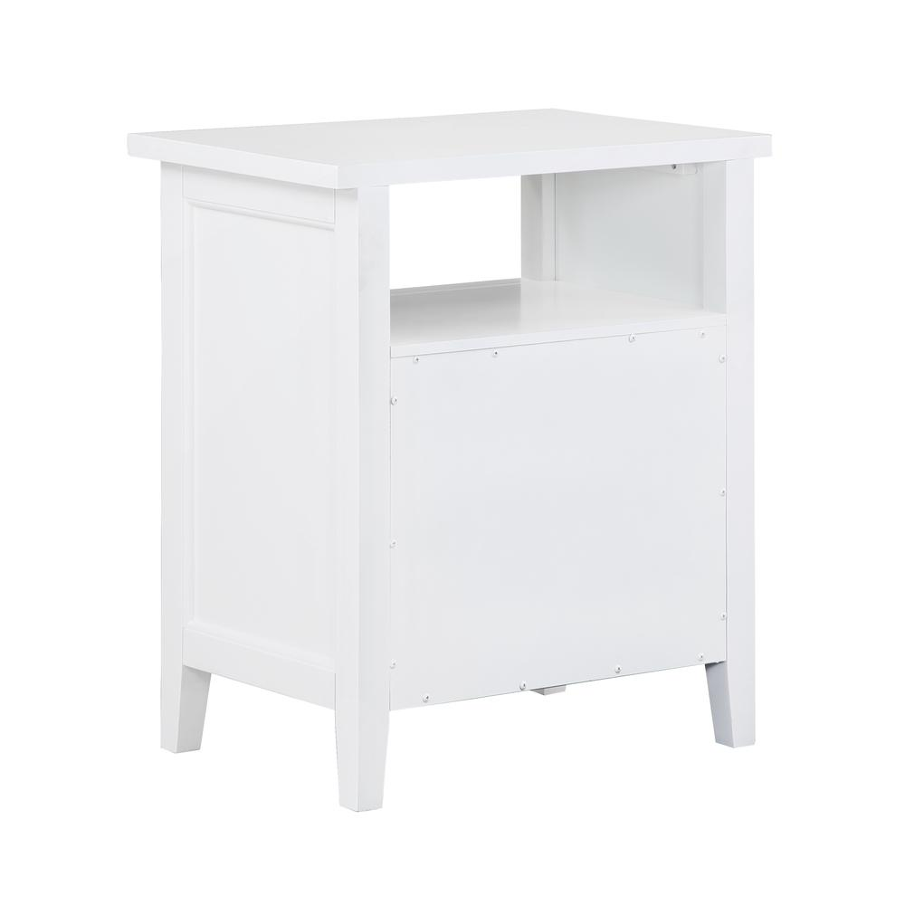 White Walker 2-drawer nightstand by Start2Finish, featuring a sleek furniture design with two spacious drawers and modern style.