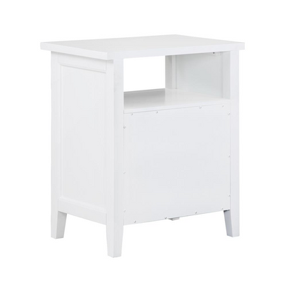 White Walker 2-drawer nightstand by Start2Finish, featuring a sleek furniture design with two spacious drawers and modern style.