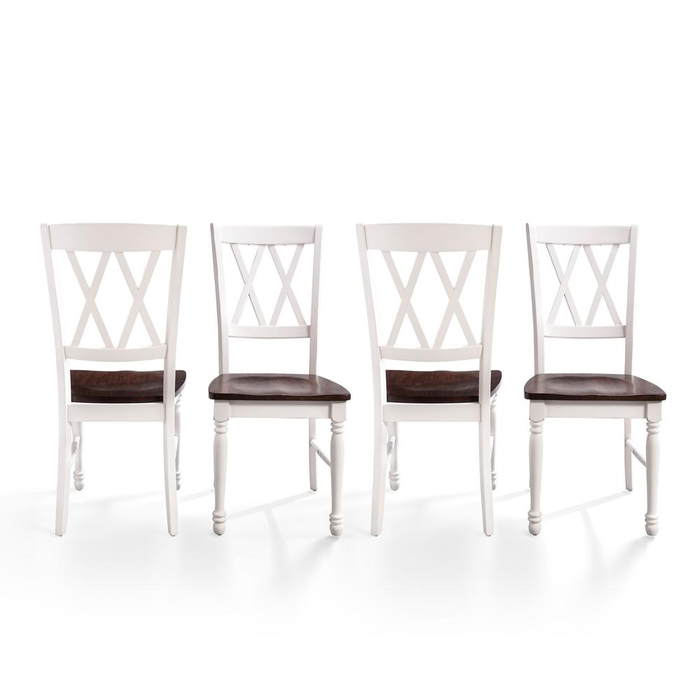 Shelby 4-piece dining chair set by Start2Finish featuring modern wooden chairs with upholstered seats for dining room decor.