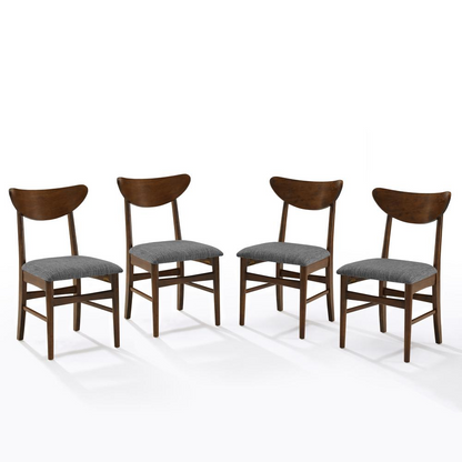 Set of four Landon wood dining chairs by Start2Finish, showcasing classic wooden design and sturdy construction for kitchen or dining room.