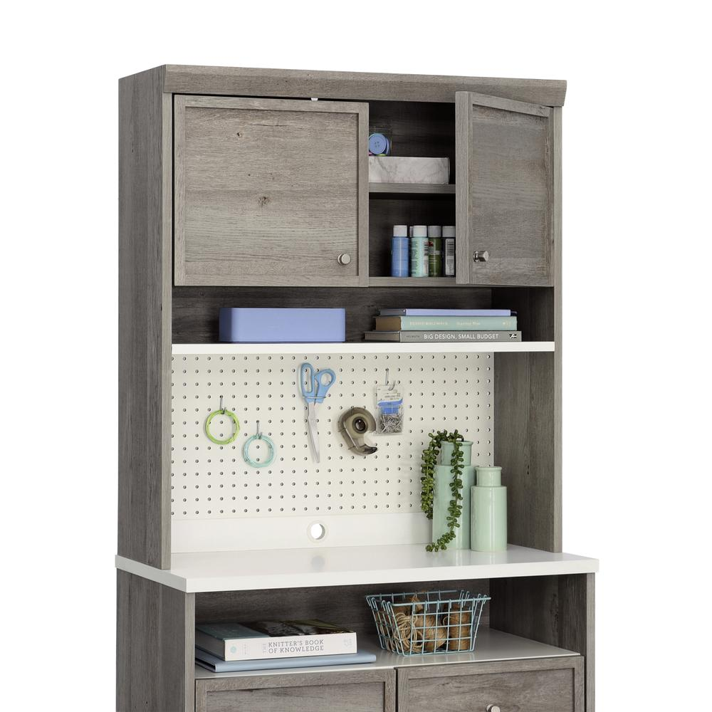 Start2Finish Craft Pro Series storage unit in Mystic Oak finish for craft and hobby organization, featuring multiple compartments and shelves.