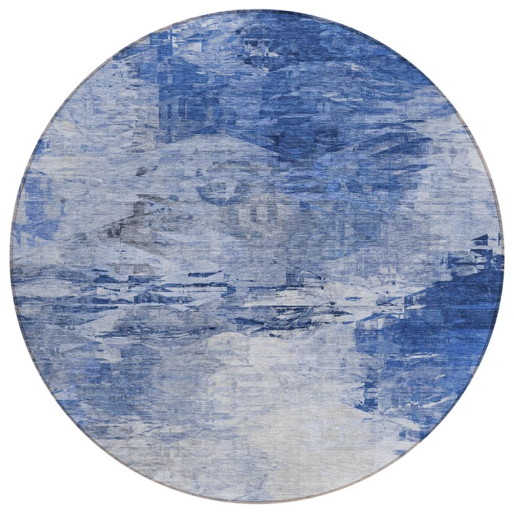 Start2Finish Chantille ACN595 blue 8x8 rug with intricate pattern, soft texture, and vibrant color for cozy home decor.