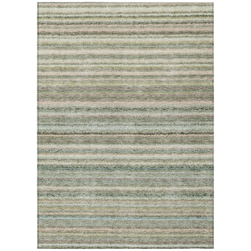 Start2Finish Chantille ACN598 green 5x7.5 rug with intricate patterns and plush texture, ideal for living room or bedroom decor.