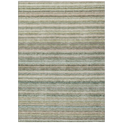 Start2Finish Chantille ACN598 green 5x7.5 rug with intricate patterns and plush texture, ideal for living room or bedroom decor.