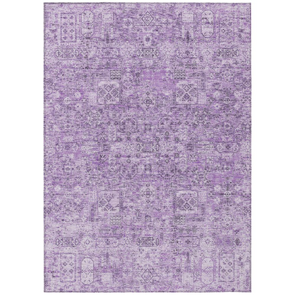 Start2Finish Chantille ACN611 purple 8x10 rug with intricate pattern, soft texture, and elegant design for living room or bedroom decor.