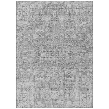 Gray Chantille ACN611 8x10 rug by Start2Finish displayed on a floor with a textured pattern and soft pile.