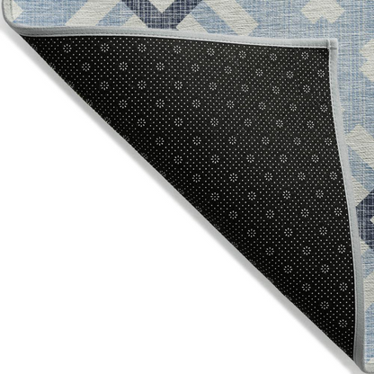 Start2Finish Chantille ACN616 blue 9x12 rug featuring a soft, plush texture with intricate patterns for a stylish home decor accent.