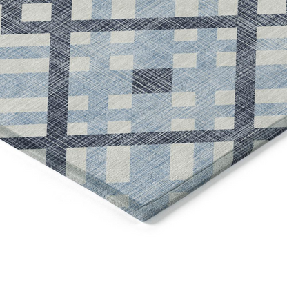 Start2Finish Chantille ACN616 blue 9x12 rug with intricate pattern and soft texture, perfect for living room or bedroom decor.