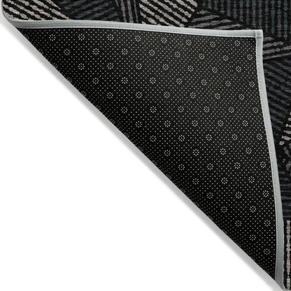 Start2Finish Chantille ACN618 black 10x14 rug with intricate pattern, soft texture, and stylish design for living room or bedroom decor.