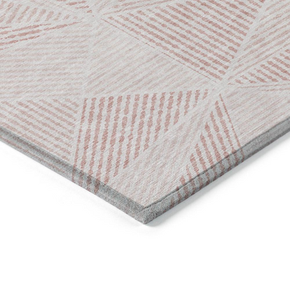 Start2Finish Chantille ACN618 pink 9x12 rug with soft, plush fabric and decorative pattern, ideal for living room or bedroom decor.